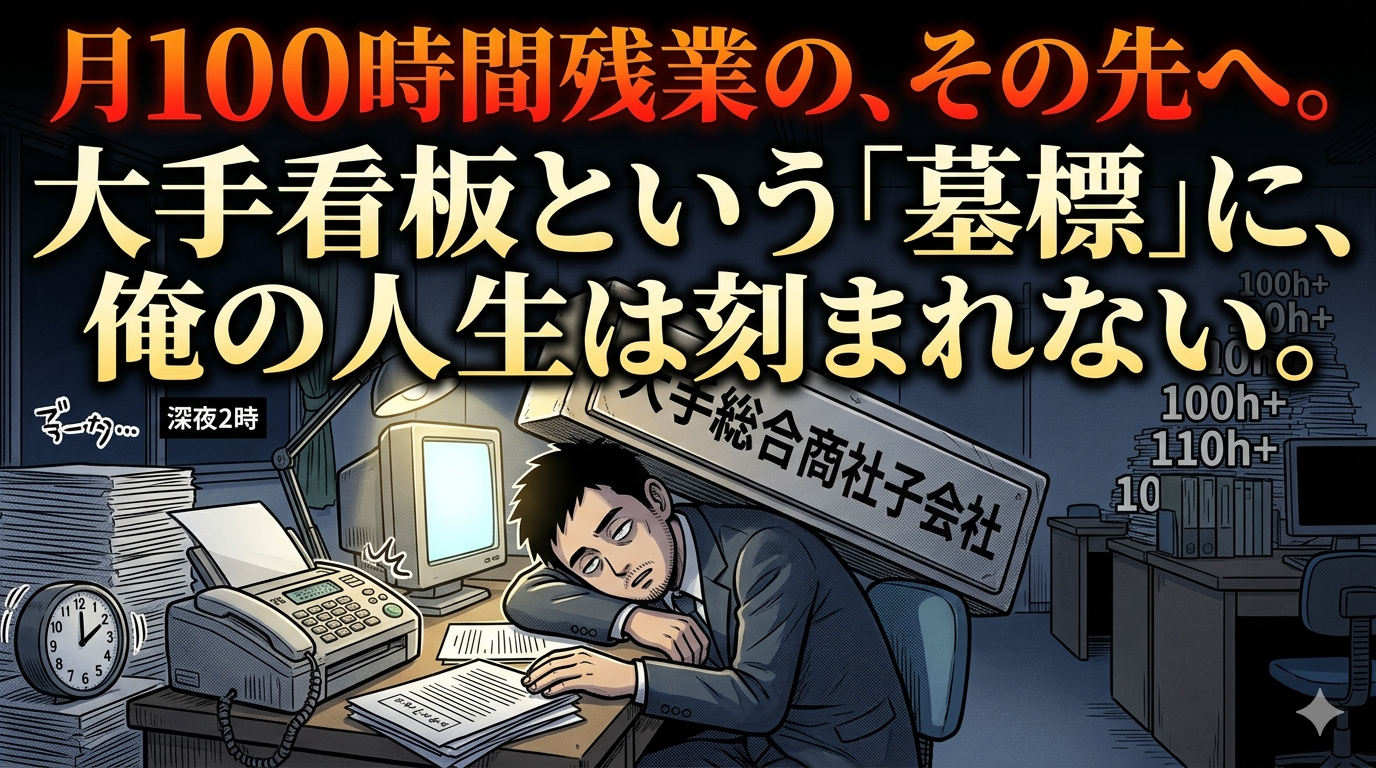 大手企業で100時間残業の果てに身も心もボロボロになるイメージ画像