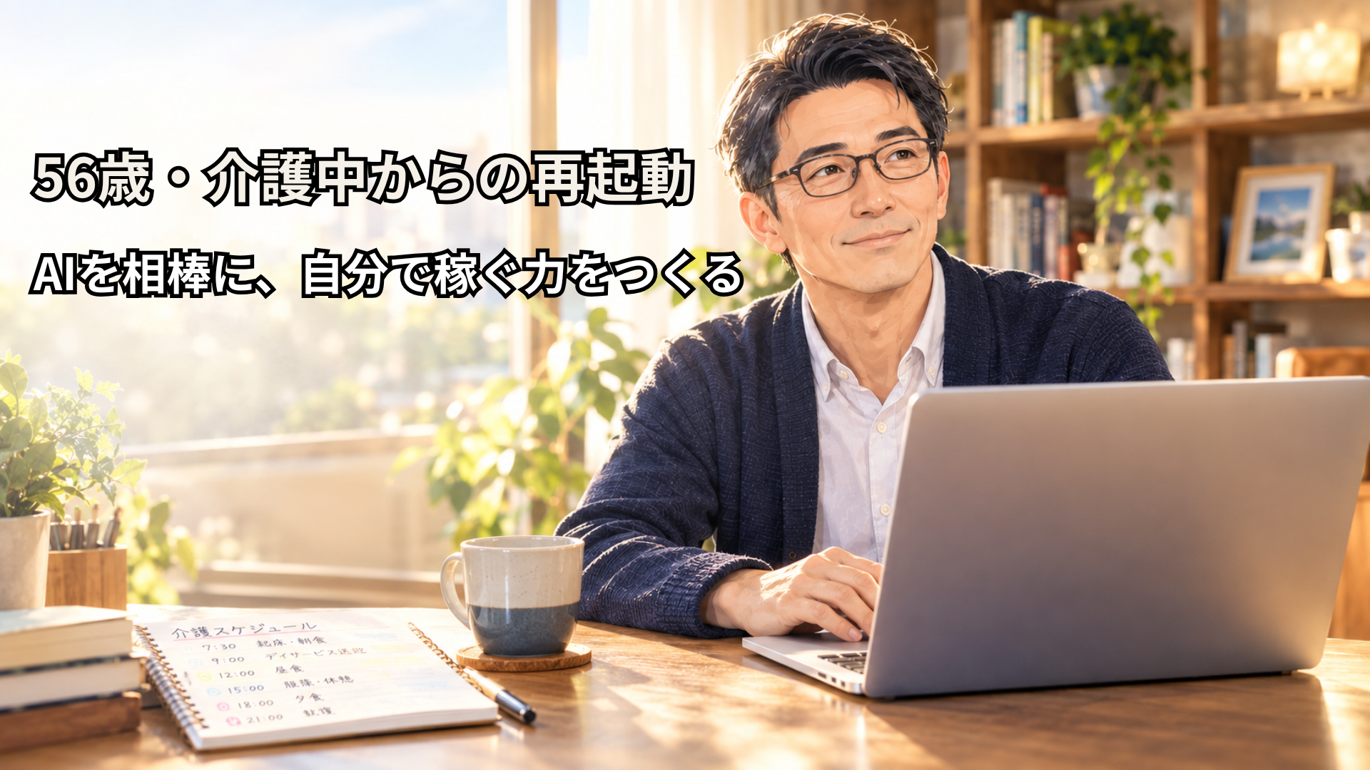 ５６才・介護中からの再起動－AIを相棒に自分で稼ぐ力をつくる