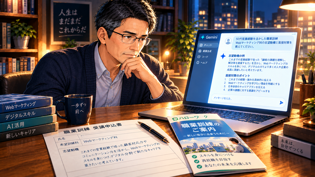 生成AIを使って職業訓練面接の志望動機を整理する