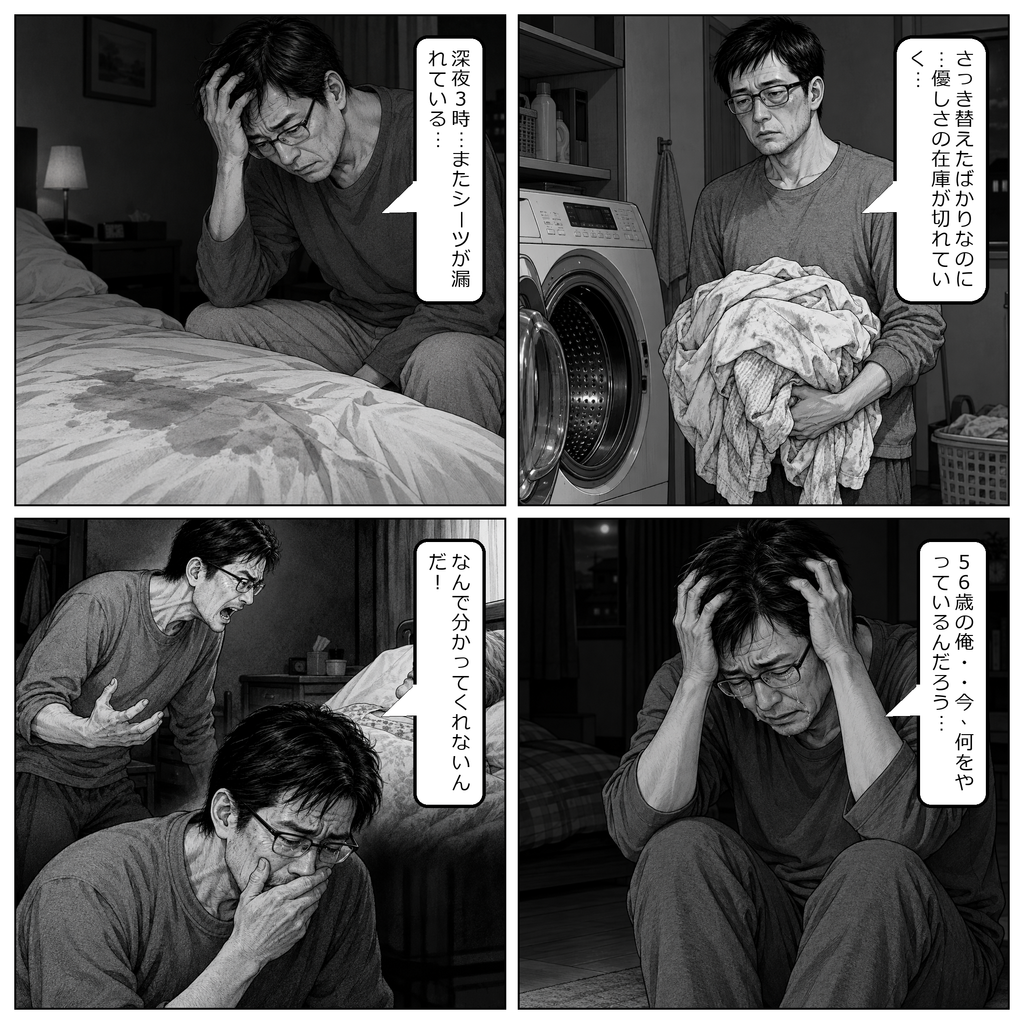 深夜の介護の葛藤・・優しさの在庫が切れていく瞬間