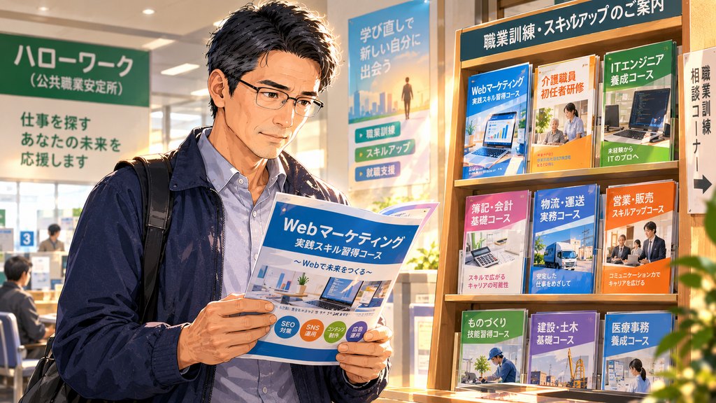 50代未経験で職業訓練Webマーケティング科に挑戦する男性